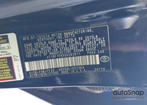 2013 Toyota Camry Se from USA, damaged, VIN 4T1BF1FKXDU262611